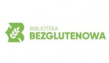 Logo Biblioteki Bezglutenowej. Na białym tle przekreśony kłos zboża.