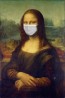 Na plakacie Mona Lisa z maseczką.